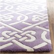 Safavieh Chatham 3' X 5' Hand Tufted Wool Rug in Purple and Ivory