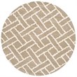 Safavieh Chatham 5' Round Hand Tufted Wool Rug in Beige and Ivory