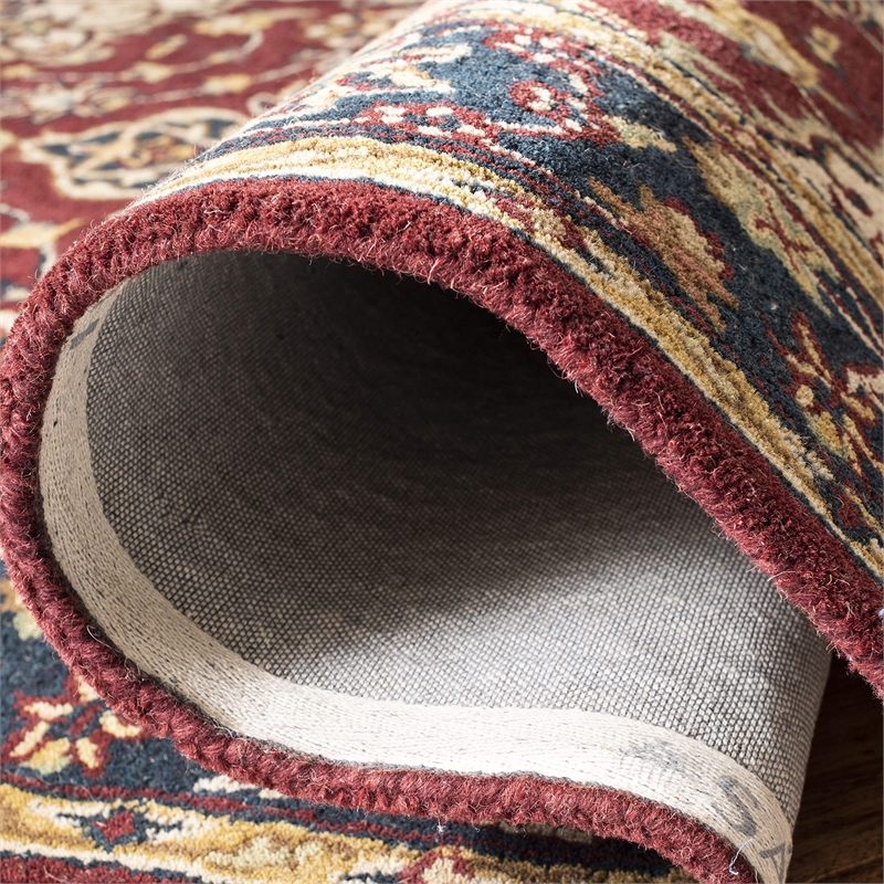 Safavieh Classic 8' X 10' Hand Tufted Wool Rug in Burgundy and Navy