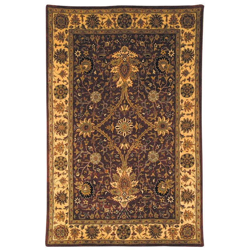 Safavieh Classic 6' X 9' Hand Tufted Wool Rug in Red and Ivory
