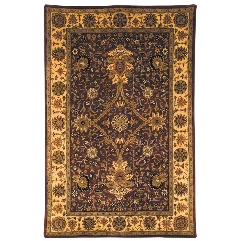 Safavieh Classic 6' X 9' Hand Tufted Wool Rug in Red and Ivory