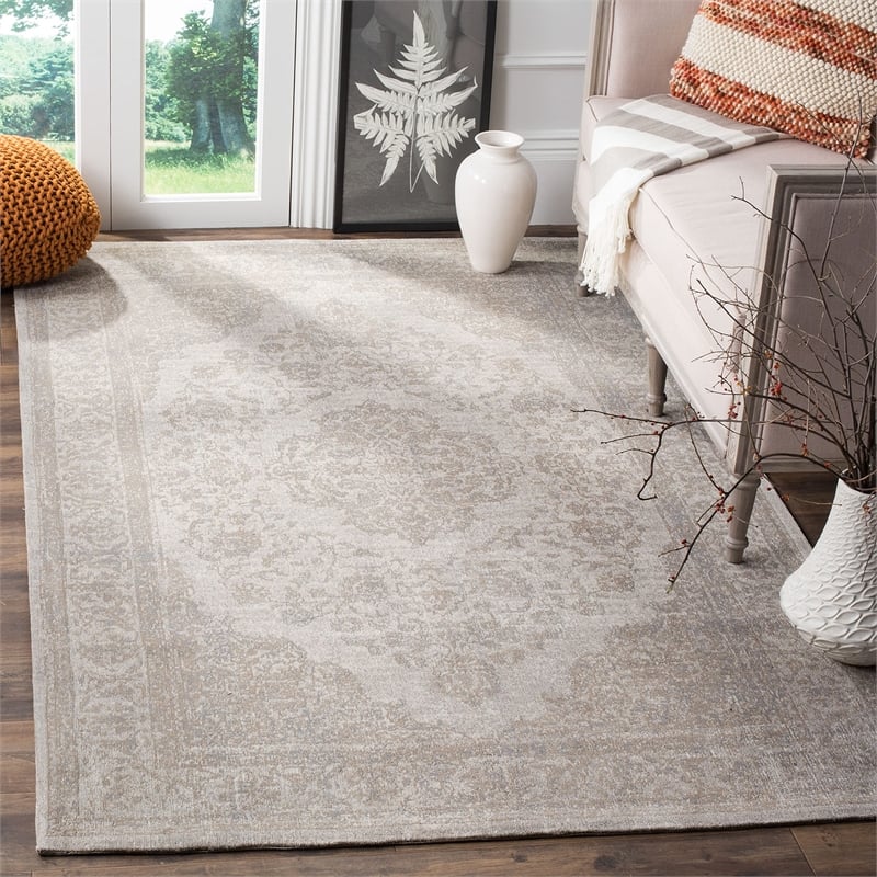 Safavieh Classic Vintage 3' X 5' Power Loomed Cotton Rug in Beige