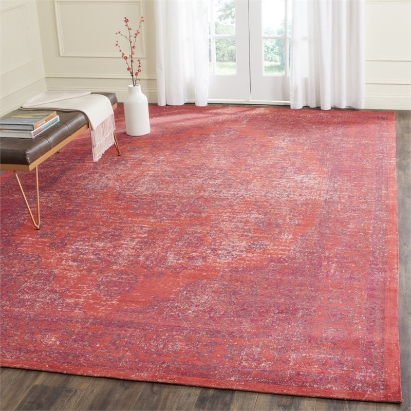 Safavieh Classic Vintage 3' X 5' Power Loomed Cotton Rug in Red