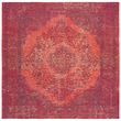 Safavieh Classic Vintage 6' Square Power Loomed Cotton Rug in Red