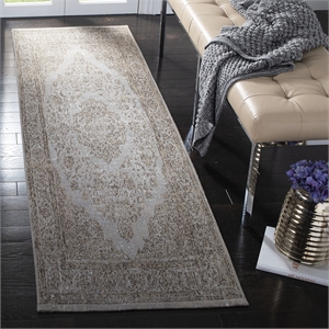 Safavieh Classic Vintage 2'4&quot X 8' Power Loomed Cotton Rug in Gray