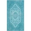 Safavieh Classic Vintage 3' X 5' Power Loomed Cotton Rug in Aqua