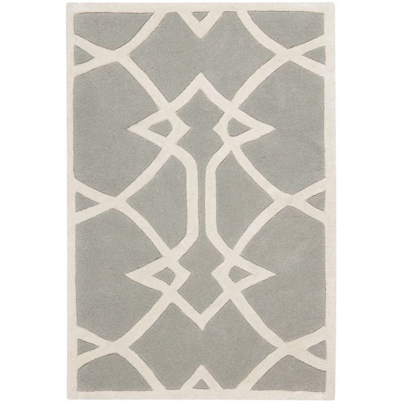 Safavieh Capri 2' X 3' Hand Tufted Wool Pile Rug in Gray and Ivory