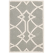 Safavieh Capri 2' X 3' Hand Tufted Wool Pile Rug in Gray and Ivory