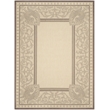 Safavieh Courtyard 9' X 12' Power Loomed Rug in Natural and Chocolate