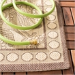 Safavieh Courtyard 9' X 12' Power Loomed Rug in Natural and Chocolate