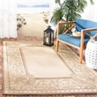 Safavieh Courtyard 9' X 12' Power Loomed Rug in Natural and Chocolate