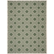 Safavieh Courtyard 8' X 11' Power Loomed Rug in Dark Green and Beige