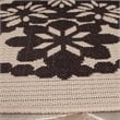 Safavieh Courtyard 9' X 12' Power Loomed Rug in Beige and Black