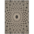 Safavieh Courtyard 8' X 11' Power Loomed Rug in Black and Beige