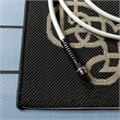 Safavieh Courtyard 9' X 12' Power Loomed Rug in Black and Creme