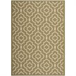 Safavieh Courtyard 9' X 12' Power Loomed Rug in Green and Beige