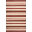 Safavieh Courtyard 9' X 12' Power Loomed Rug in Beige and Red