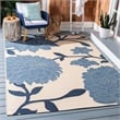 Safavieh Courtyard 8' X 11' Power Loomed Rug in Beige and Blue