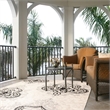 Safavieh Courtyard 9' X 12' Power Loomed Rug in Creme and Black