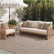 Safavieh Courtyard 8' X 11' Power Loomed Rug in Brown and Beige