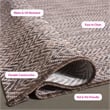 Safavieh Courtyard 9' X 12' Power Loomed Rug in Brown and Beige