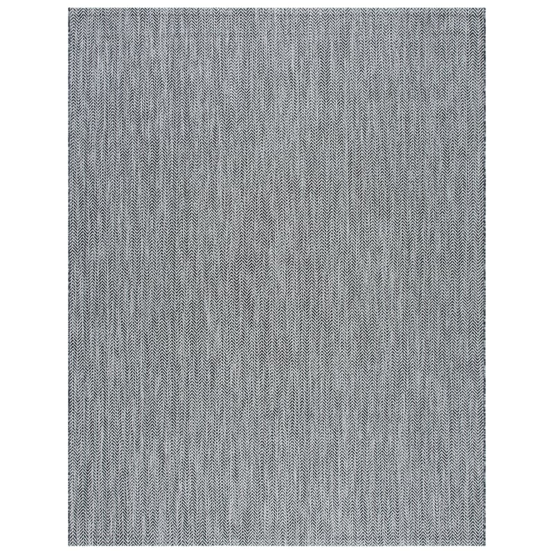 Safavieh Courtyard 9' X 12' Power Loomed Rug in Black and Beige