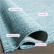 Safavieh Courtyard 8' X 11' Power Loomed Rug in Aqua and Aqua
