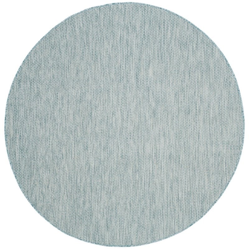 Safavieh Courtyard 9' X 12' Power Loomed Rug in Aqua and Gray