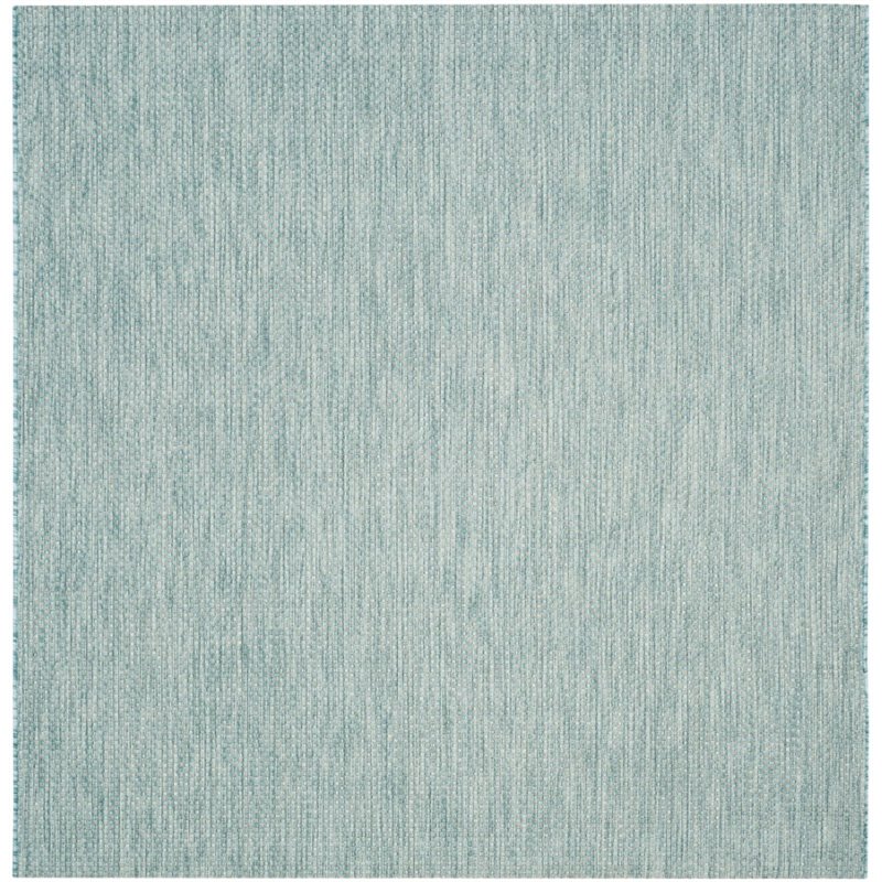 Safavieh Courtyard 9' X 12' Power Loomed Rug in Aqua and Gray