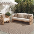 Safavieh Courtyard 8' X 11' Power Loomed Rug in Natural and Black