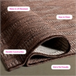 Safavieh Courtyard 8' X 11' Power Loomed Rug in Brown and Brown