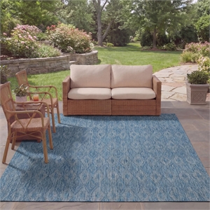 Safavieh Courtyard 8' X 11' Power Loomed Rug in Navy and Navy