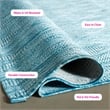 Safavieh Courtyard 8' X 11' Power Loomed Rug in Aqua and Aqua