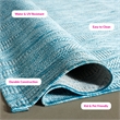 Safavieh Courtyard 9' X 12' Power Loomed Rug in Aqua and Aqua
