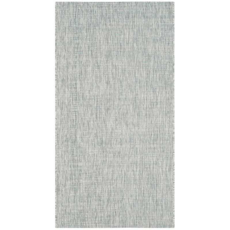 Safavieh Courtyard 9' X 12' Power Loomed Rug in Gray and Turquoise