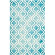 Safavieh Dip Dye 6' X 9' Hand Tufted Wool Rug in Turquoise and Ivory