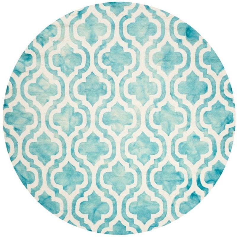 Safavieh Dip Dye 7' Round Hand Tufted Wool Rug