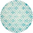 Safavieh Dip Dye 7' Round Hand Tufted Wool Rug