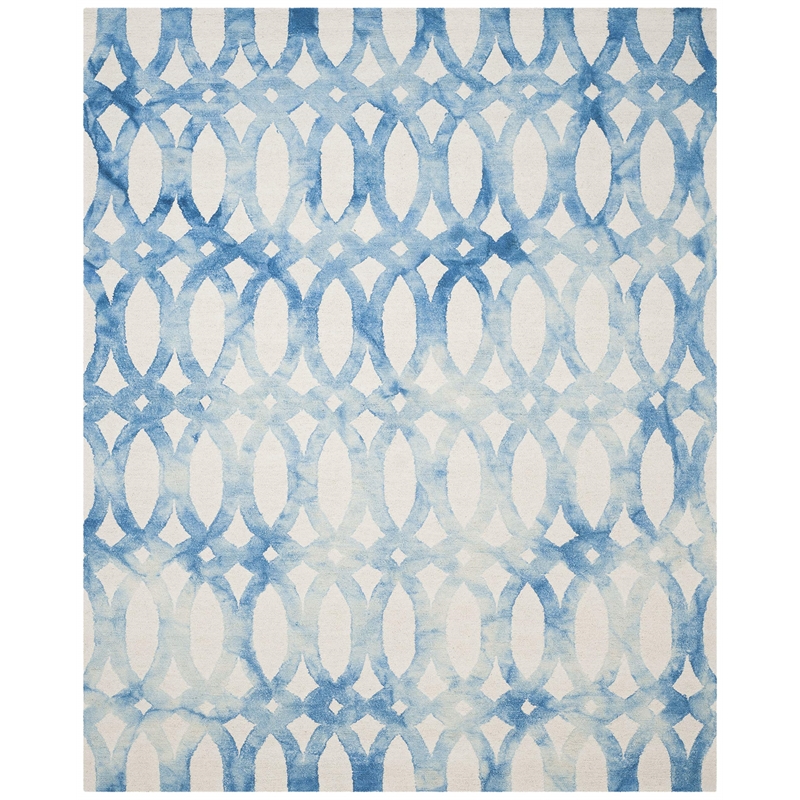 Safavieh Dip Dye 8' X 10' Hand Tufted Rug in Ivory and Blue