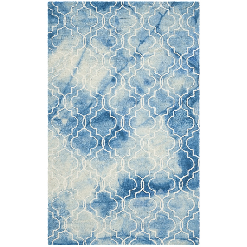 Safavieh Dip Dye 6' X 9' Hand Tufted Rug in Blue and Ivory