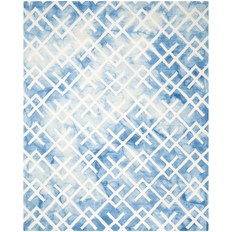 Safavieh Dip Dye 9' X 12' Hand Tufted Rug in Blue and Ivory