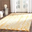 Safavieh Dip Dye 4' X 6' Hand Tufted Wool Pile Rug in Ivory and Gold