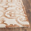 Safavieh Dip Dye 3' X 5' Hand Tufted Wool Pile Rug in Ivory and Camel