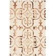 Safavieh Dip Dye 5' X 8' Hand Tufted Wool Pile Rug in Ivory and Camel