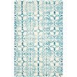 Safavieh Dip Dye 2' X 3' Hand Tufted Wool Rug in Ivory and Turquoise