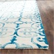 Safavieh Dip Dye 4' X 6' Hand Tufted Wool Rug in Ivory and Turquoise