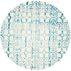Safavieh Dip Dye 7' Round Hand Tufted Wool Rug