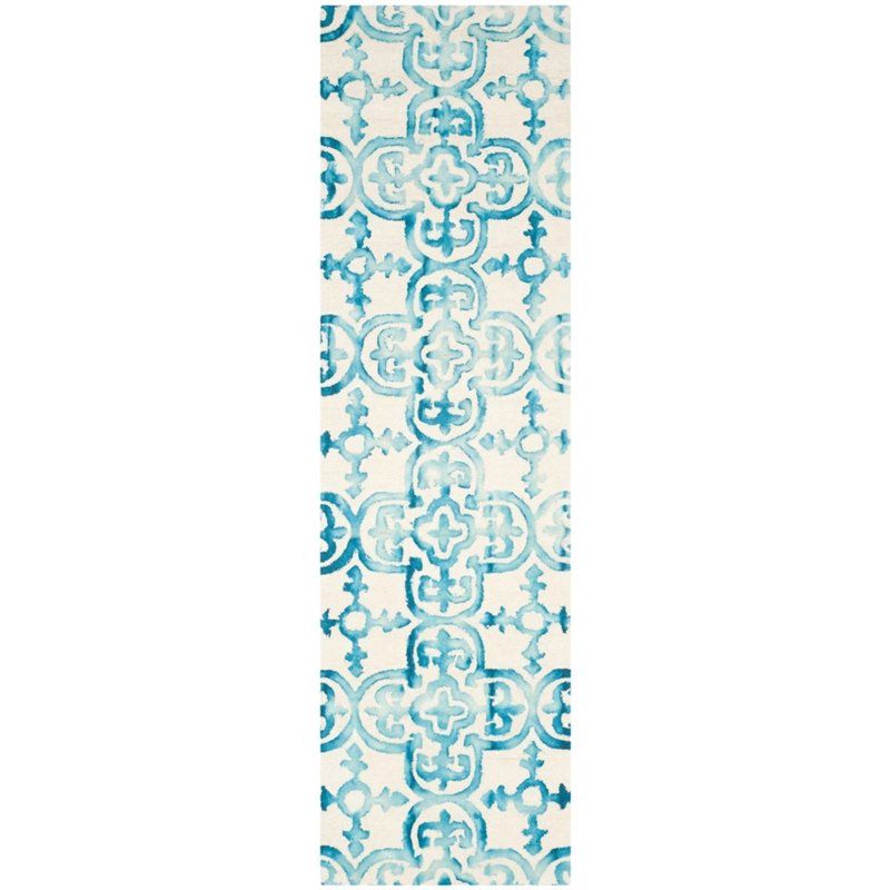 Safavieh Dip Dye 7' Square Hand Tufted Wool Rug