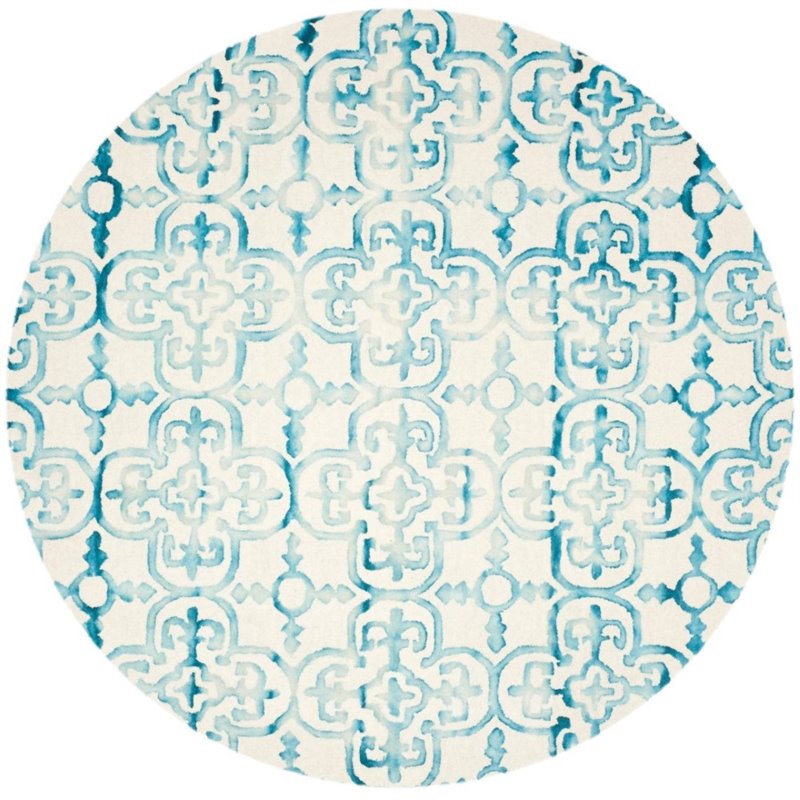 Safavieh Dip Dye 7' Square Hand Tufted Wool Rug