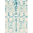 Safavieh Dip Dye 8' X 10' Hand Tufted Wool Rug in Ivory and Turquoise